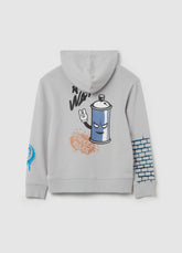Ovs Sweatshirt With Hood And ''Runfast” Print